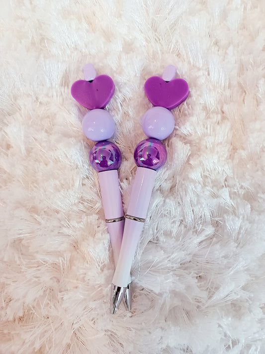 Purple Heart Ombre Ink Pen Cute Stationery For Women Stationery For Girls Cute Pen