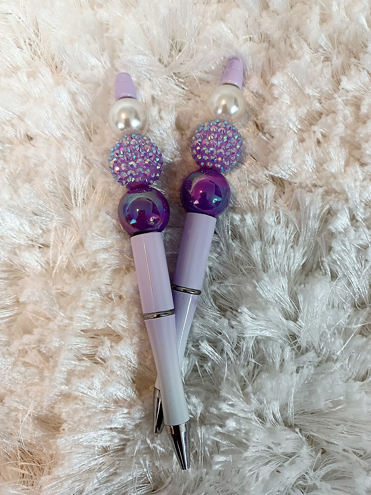 Purple Ombre Pearl Ink Pen For Women Stationery For Girls Cute Pen