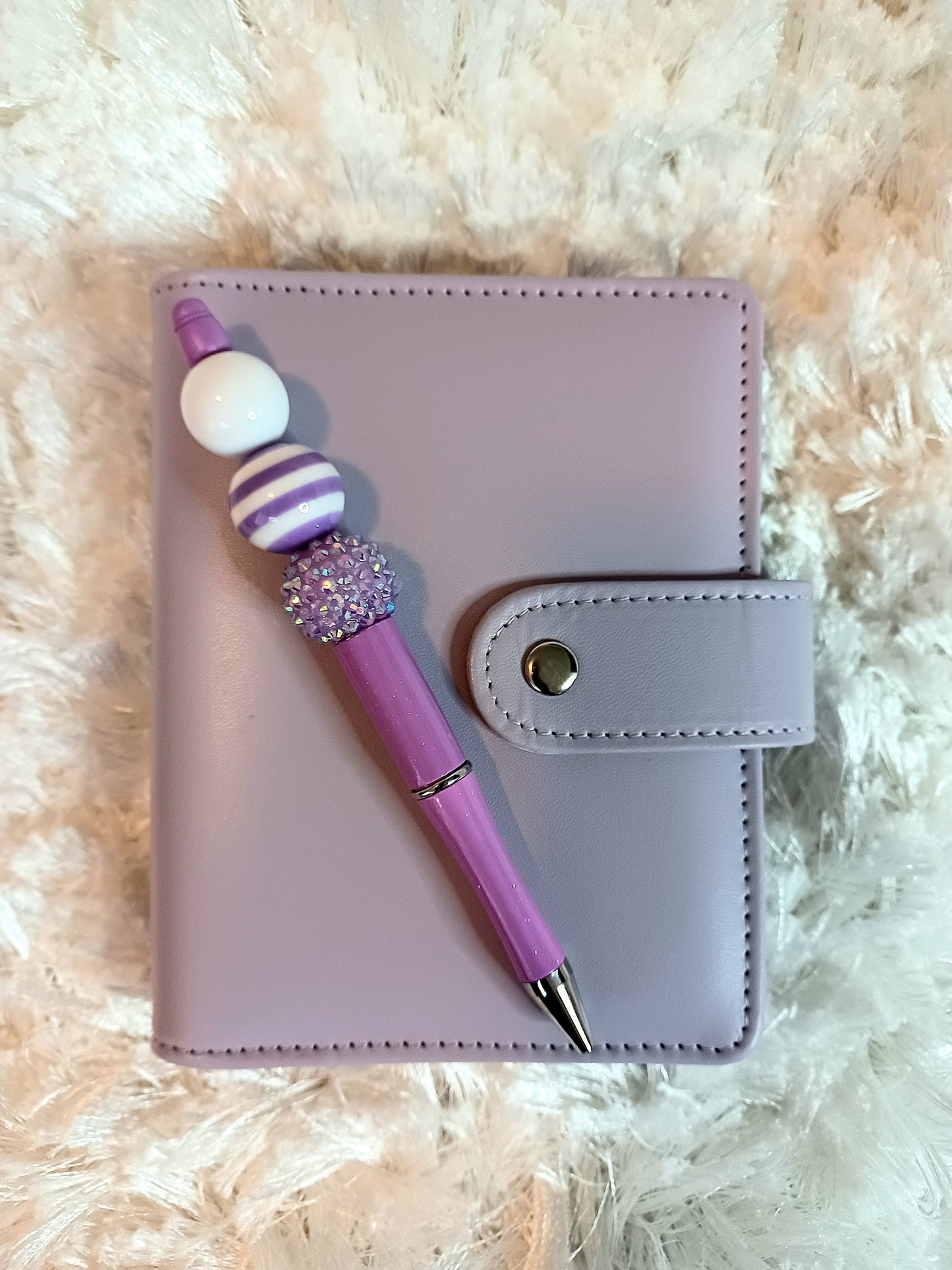 Purple Striped Glitter Ink Pen For Women Stationery For Girls Cute Pen